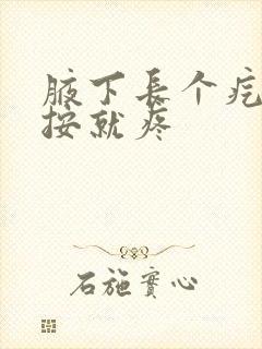 腋下长个疙瘩一按就疼