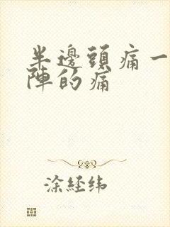 半边头痛一阵一阵的痛封面