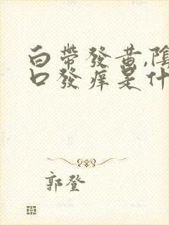 白带发黄,阴道口发痒是什么原因