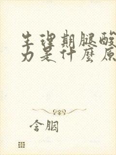 生理期腿酸软无力是什么原因封面