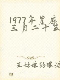 1977年农历三月二十五出生的命运封面