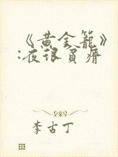 《黄金笼》作者:夜很贫瘠封面