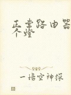 正常路由器亮几个灯