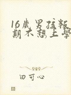 16岁男孩叛逆期不想上学怎么办