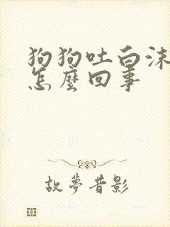 狗狗吐白沫子是怎么回事