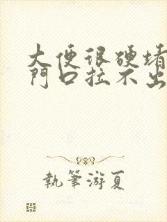 大便很硬堵在肛门口拉不出来怎么办封面