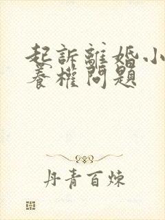 起诉离婚小孩抚养权问题