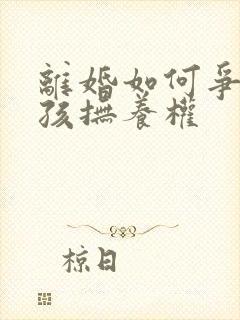 离婚如何争取小孩抚养权封面