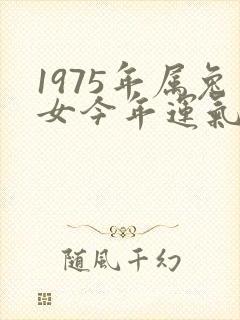 1975年属兔女今年运气如何封面