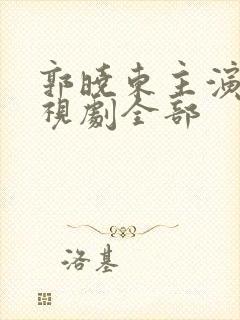 郭晓东主演的电视剧全部