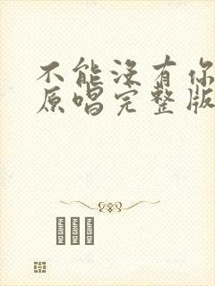 不能没有你歌曲原唱完整版