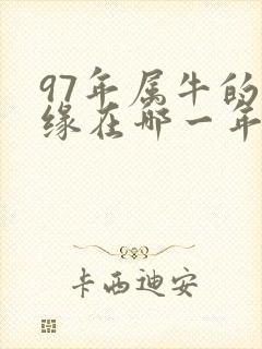 97年属牛的姻缘在哪一年