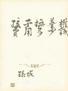 孩子抚养权律师费用多少钱