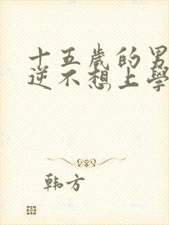 十五岁的男孩叛逆不想上学怎么办封面