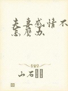 夫妻感情不和该怎么办