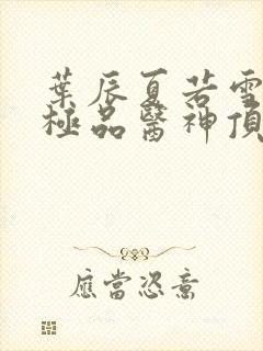 叶辰夏若雪都市极品医神顶点小说