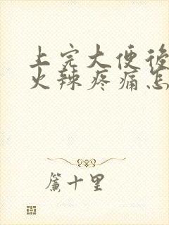 上完大便后肛门火辣疼痛怎么办