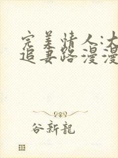 完美情人:大少追妻路漫漫全本下载txt