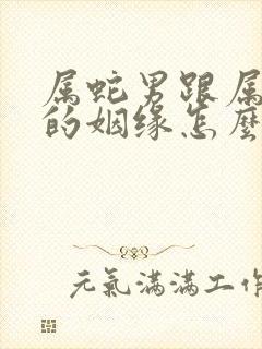 属蛇男跟属马女的姻缘怎么样