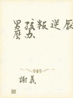 男孩叛逆厌学怎么办封面