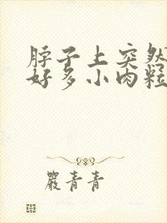 脖子上突然长了好多小肉粒怎么回事