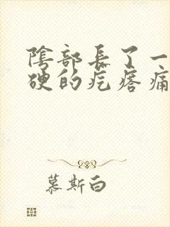 阴部长了一个硬硬的疙瘩痛