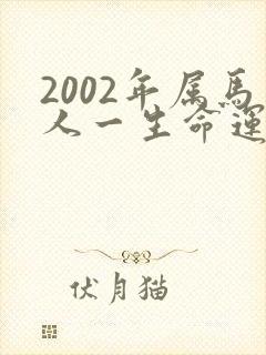 2002年属马人一生命运如何