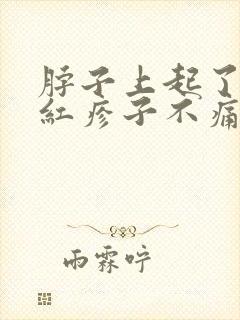 脖子上起了一片红疹子不痛不痒