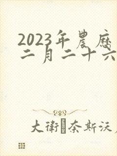2023年农历二月二十六出生男孩命运