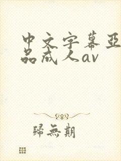 中文字幕亚洲精品成人av