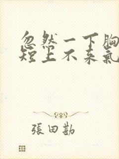 忽然一下胸闷气短上不来气封面