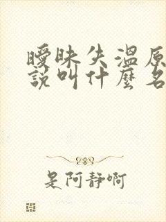 暧昧失温原著小说叫什么名字封面