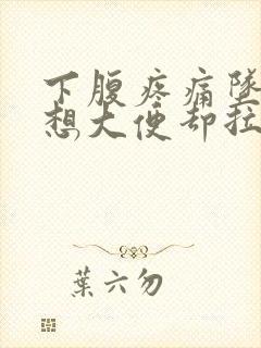 下腹疼痛坠胀总想大便却拉不出来