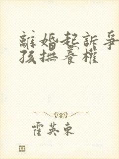 离婚起诉争取小孩抚养权