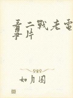 看二战老电影战争片封面