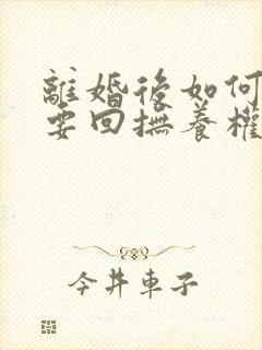 离婚后如何起诉要回抚养权封面