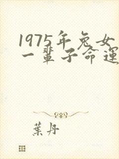1975年兔女一辈子命运