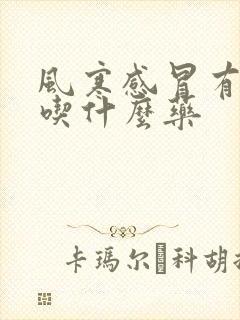 风寒感冒有白痰吃什么药封面