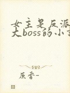 女主是反派幕后大boss的小说