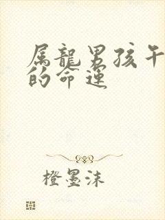 属龙男孩午时生的命运