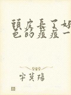 头皮长了好多红色的痘痘一碰就痛封面