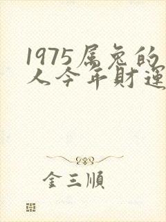 1975属兔的人今年财运怎么样