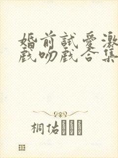 婚前试爱激情床戏吻戏合集