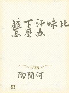 腋下汗味比较大怎么办