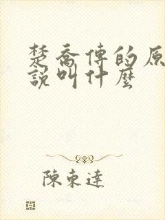 楚乔传的原著小说叫什么