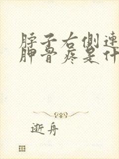 脖子右侧连着肩胛骨疼是什么原因