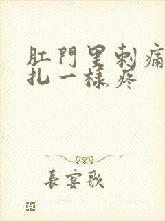 肛门里刺痛像针扎一样疼