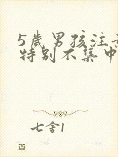 5岁男孩注意力特别不集中怎么办