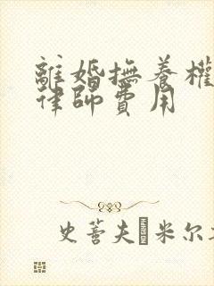 离婚抚养权官司律师费用封面