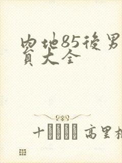 内地85后男演员大全